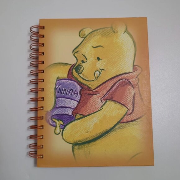 Disney Store Winnie The Pooh Spiral Bound Lined Journal New Hunny Pot 6x8 - Picture 1 of 4